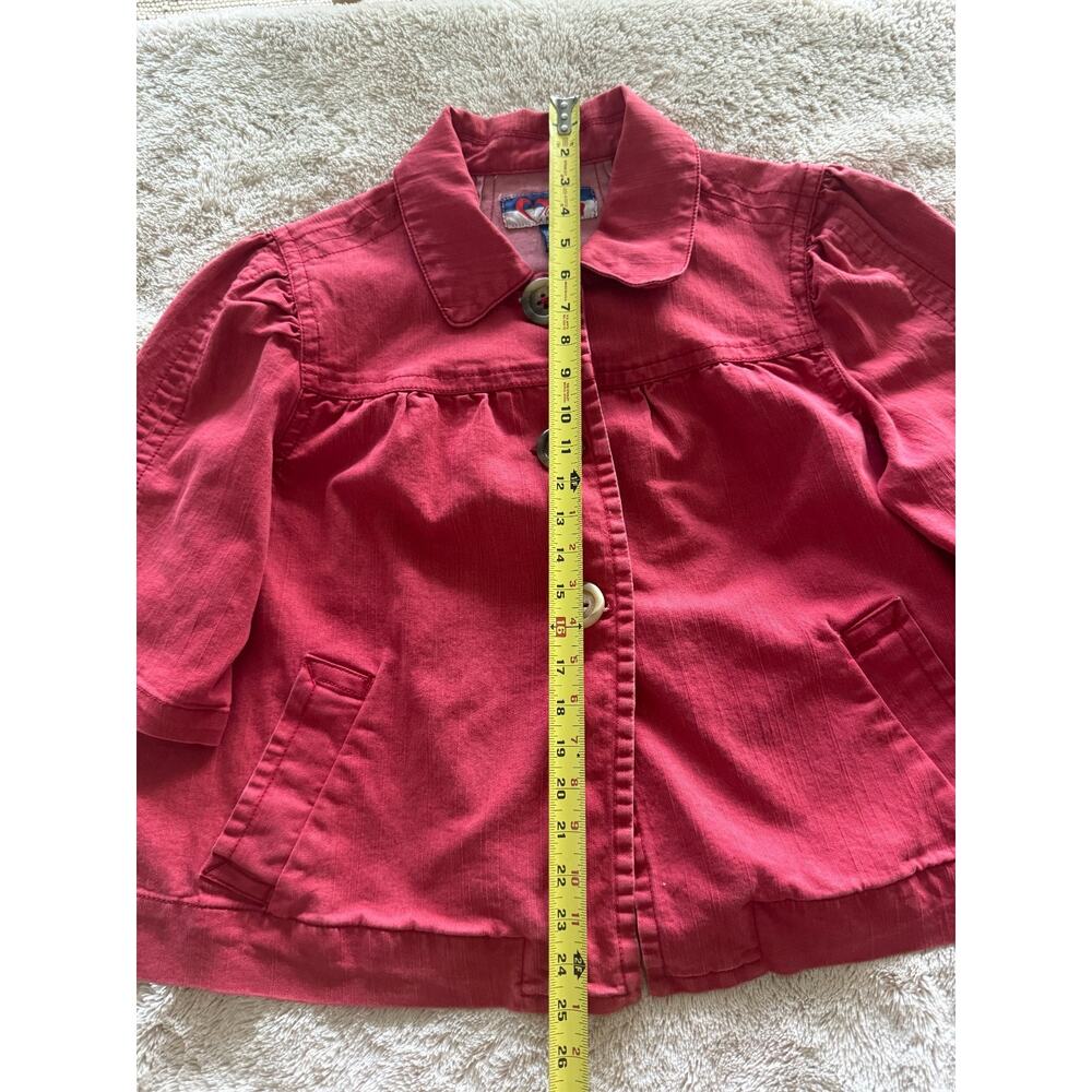 Vintage Twan Pink Swing Jacket Size 18/20 | Cottagecore Puff Sleeve Button Front - Picture 4 of 10